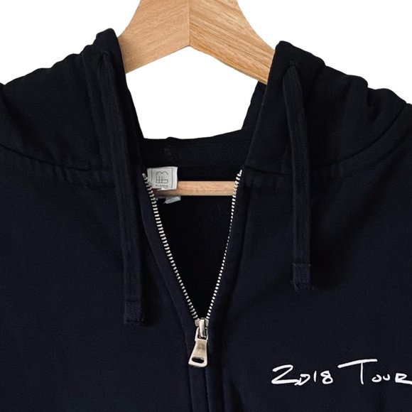 Sam Smith 2018 Thrills Tour Black Zip Up Hoodie Sweatshirt Size Large Unisex - Picture 4 of 10